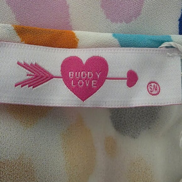 Buddy Love Colorful Tunic Blouse Beach Cover Up Boho Size S - Picture 6 of 7